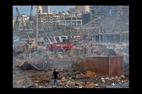 Beirut explosion aftermath